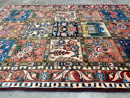 3'5"x5'2" Hand-Knotted 100% Lamb Wool Bakhtiarie Carpet - Area Rug