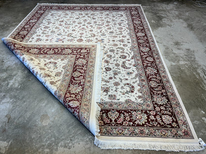 9'x12' Hand-Knotted Wool & Silk Pile Sinopersian Carpet - Area Rug