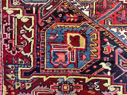 8'10"x12'1" Hand-Knotted 100% Wool Pile Herize Rug