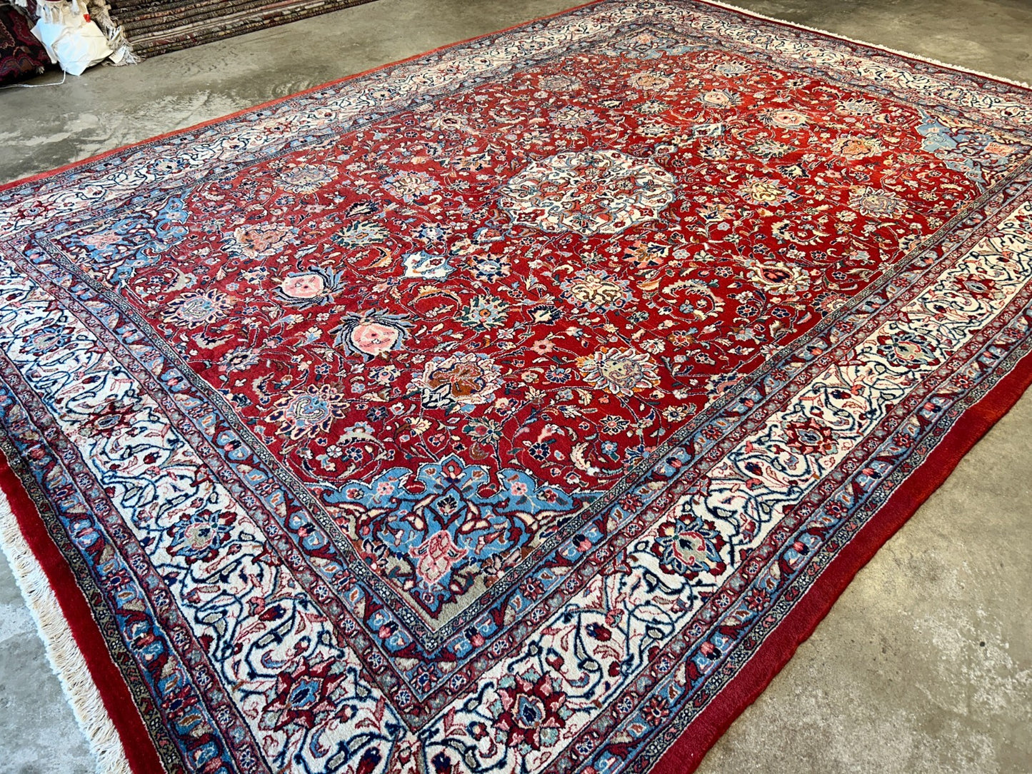 9'3"x12'6" Hand-Knotted 100% Wool Pile Mashade Rug