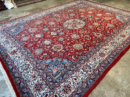 9'3"x12'6" Hand-Knotted 100% Wool Pile Mashade Rug