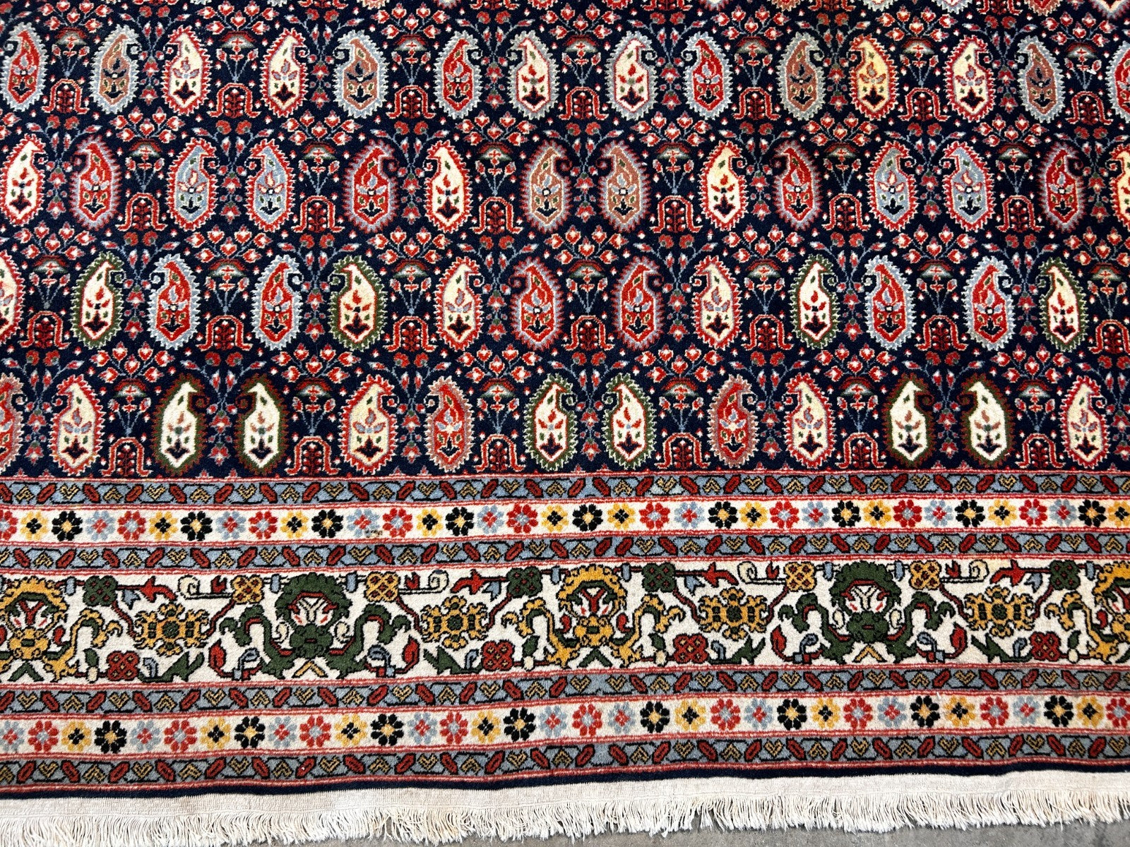 8'x11' Hand-Knotted 100% Wool Pile Hereke Area Rug - Carpet