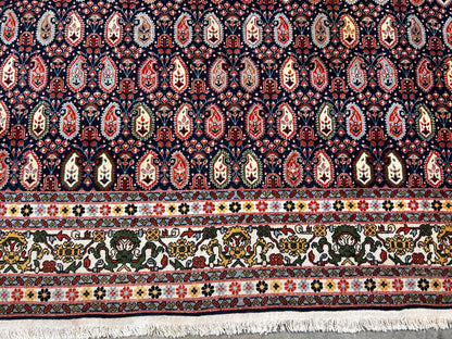 8'x11' Hand-Knotted 100% Wool Pile Hereke Area Rug - Carpet