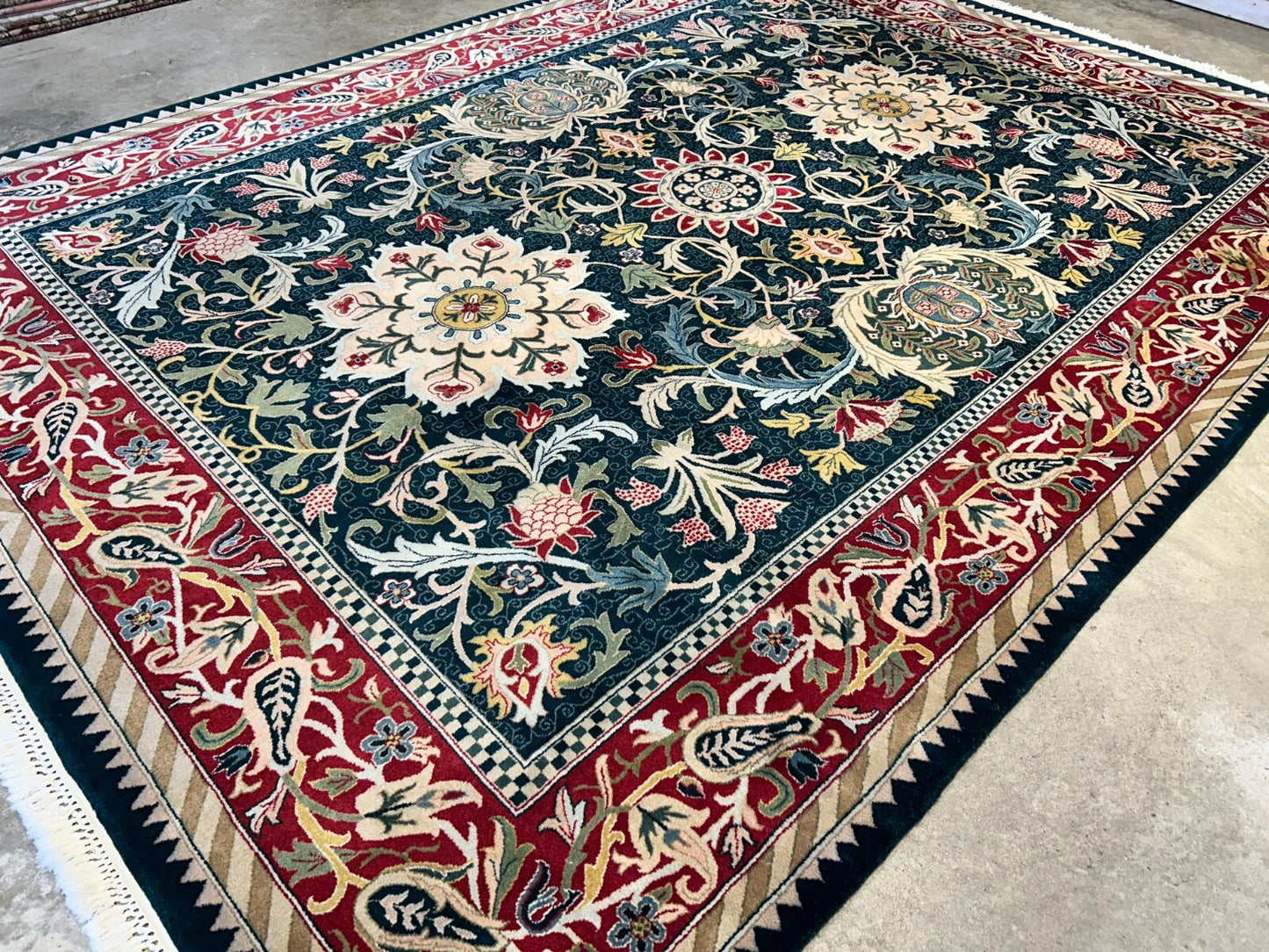 9'x12' Hand-Knotted 100% Wool Pile Oriental Rug
