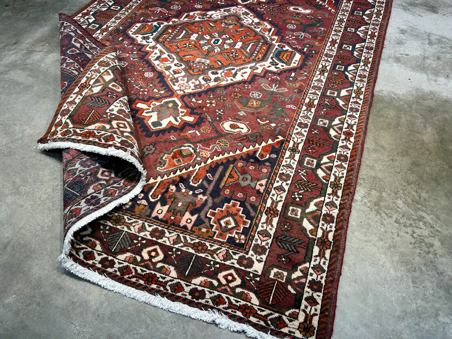 6'5"x9'9" Hand-Knotted 100% Wool Pile Bakhtiarie Carpet - Area Rug