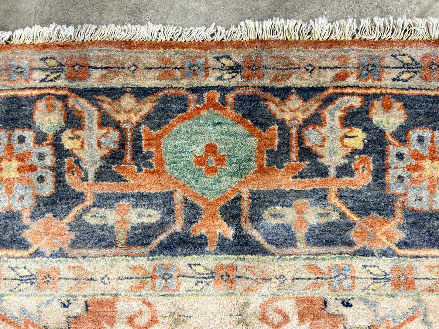 9'x12' Hand-Knotted 100% Lamb Wool Serapie Design Carpet - Area Rug