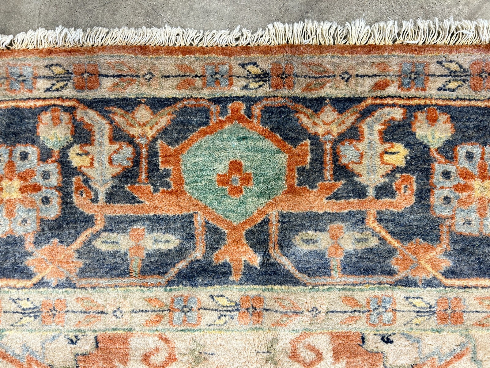 9'x12' Hand-Knotted 100% Lamb Wool Serapie Design Carpet - Area Rug