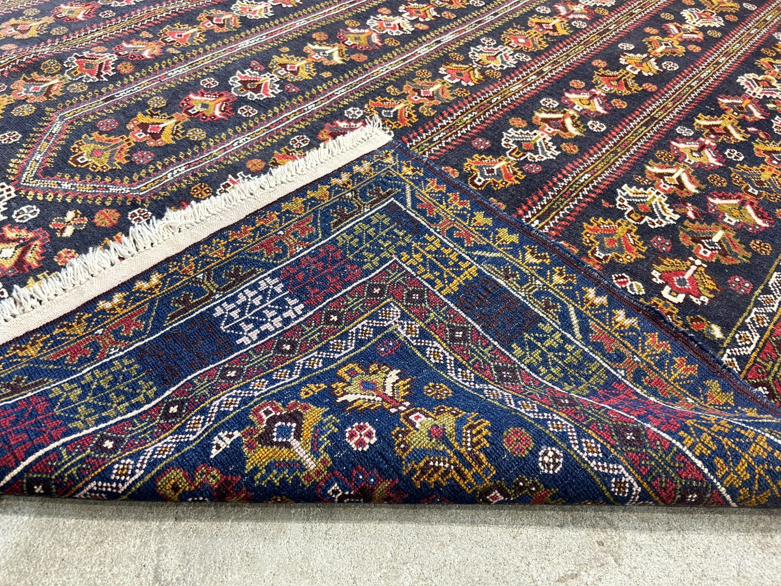 6'5"x8'9" Hand-Knotted 100% Wool Pile Balouchi Carpet - Area Rug