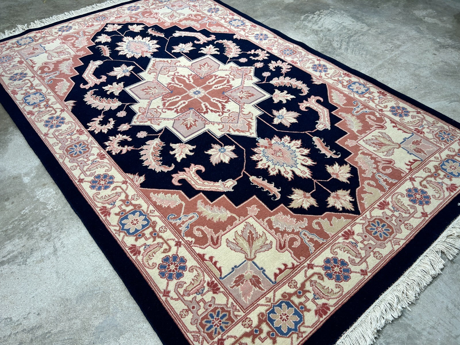 6'x 9' Hand-Knotted 100% Wool Carpet - Herize Design Area Rug