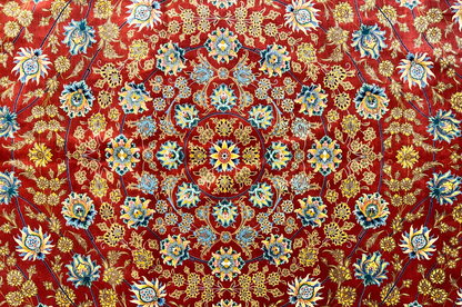 9'8"x13'6" Exquisite Signed Hand-Knotted 100% Silk Qume Rug