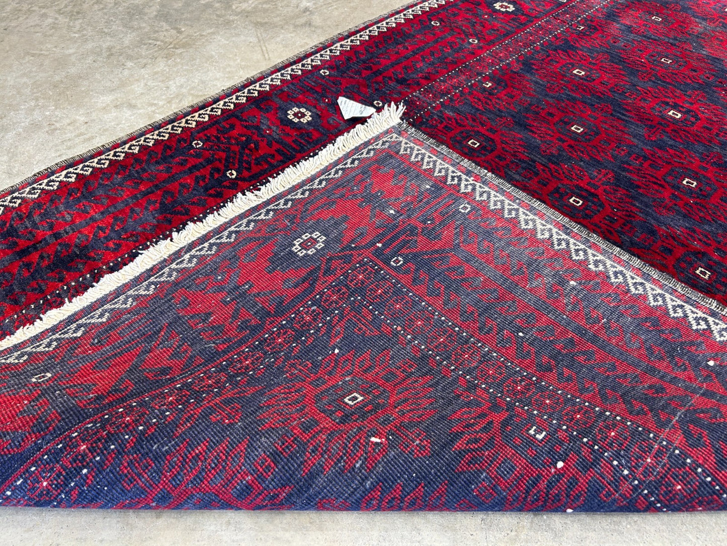 3'8"x6'7" Hand-Knotted 100% Wool Pile Balouchi Area Rug - Carpet