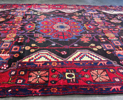 5'3" x 10'3" Hand-Knotted 100% Wool Pile Nahavande Area Rug - Carpet