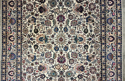 10'5"x13'8" Hand-Knotted 100% Wool Pile All-over Kashane Rug