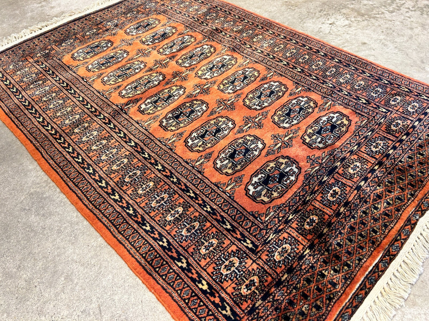 2'8"x3'11" Hand-Knotted 100% Wool Pile Bokhara Rug