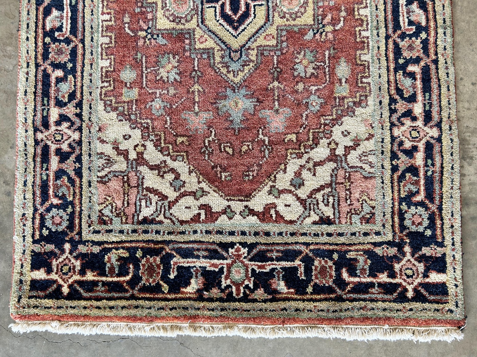 3'x5' Hand-Knotted 100% Wool Pile IndoSerapi Rug