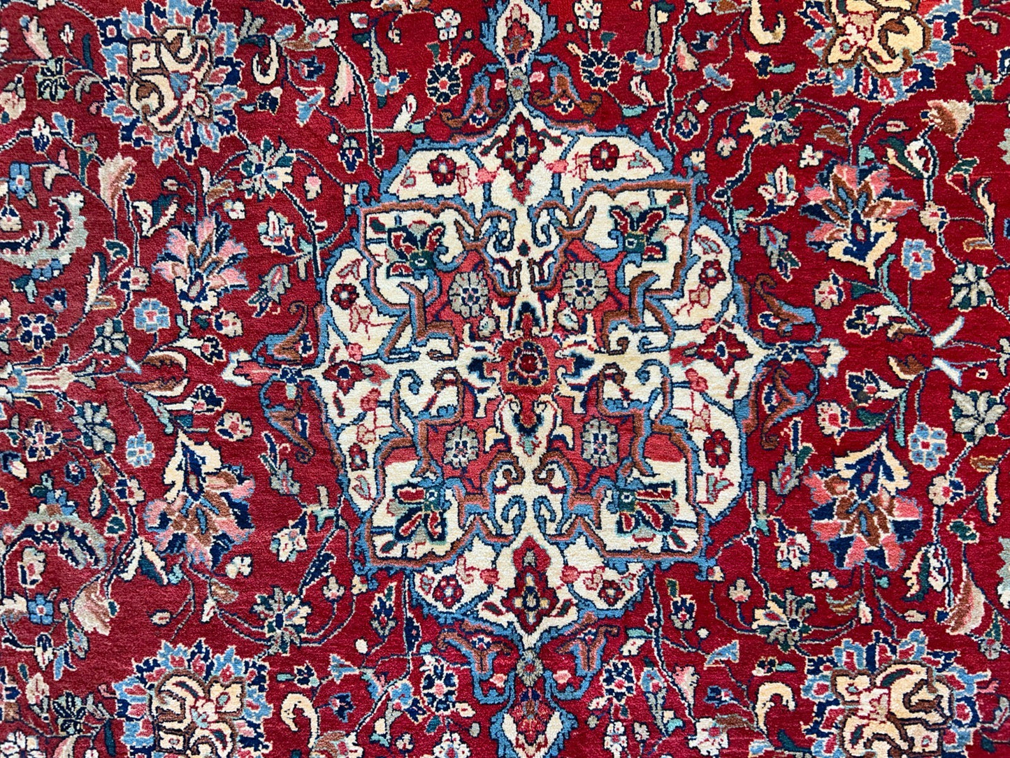 9'3"x12'6" Hand-Knotted 100% Wool Pile Mashade Rug