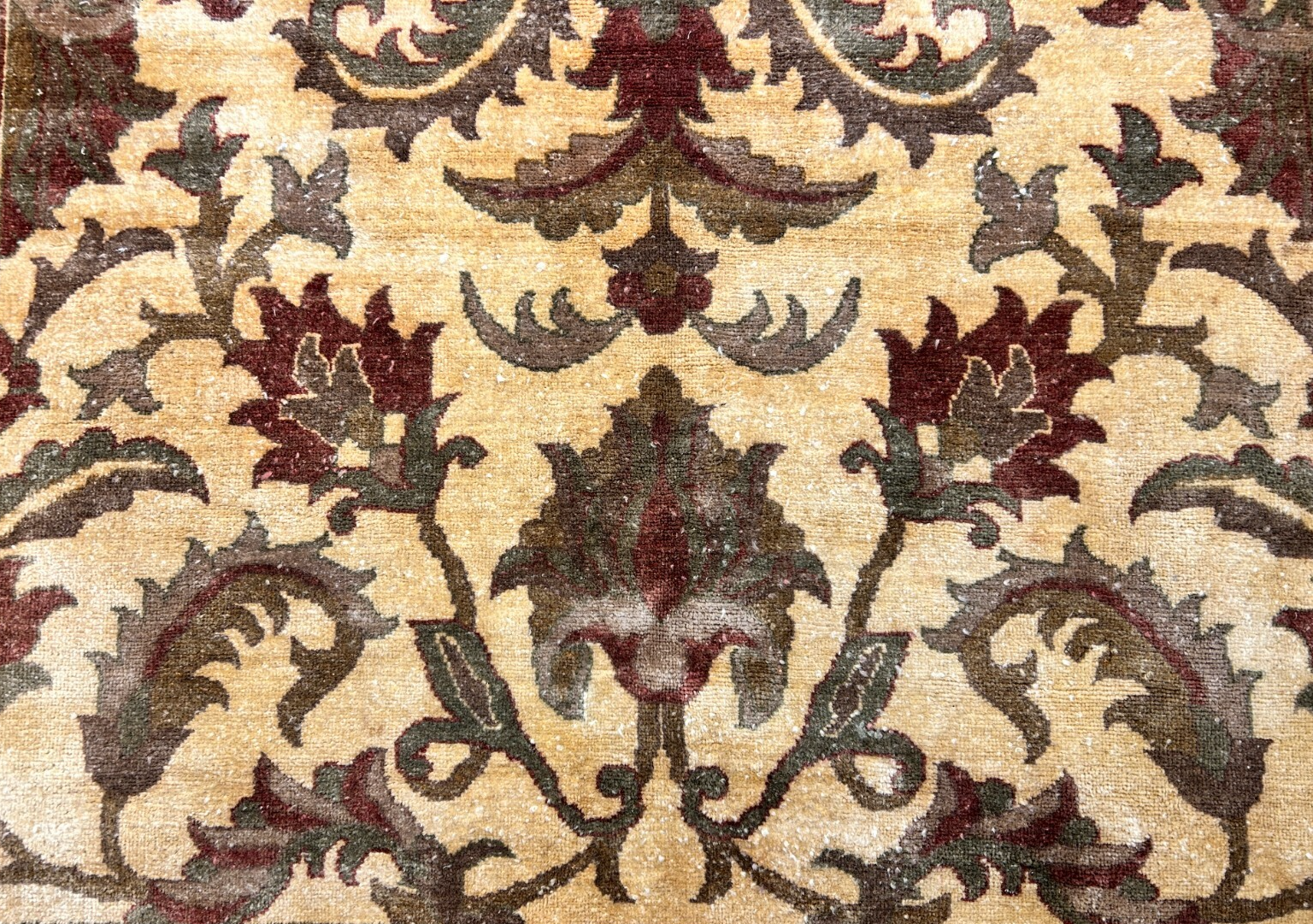 6'6"x9'6'' Hand-Knotted Indian Wool Pile Handmade Area Rug - Carpet