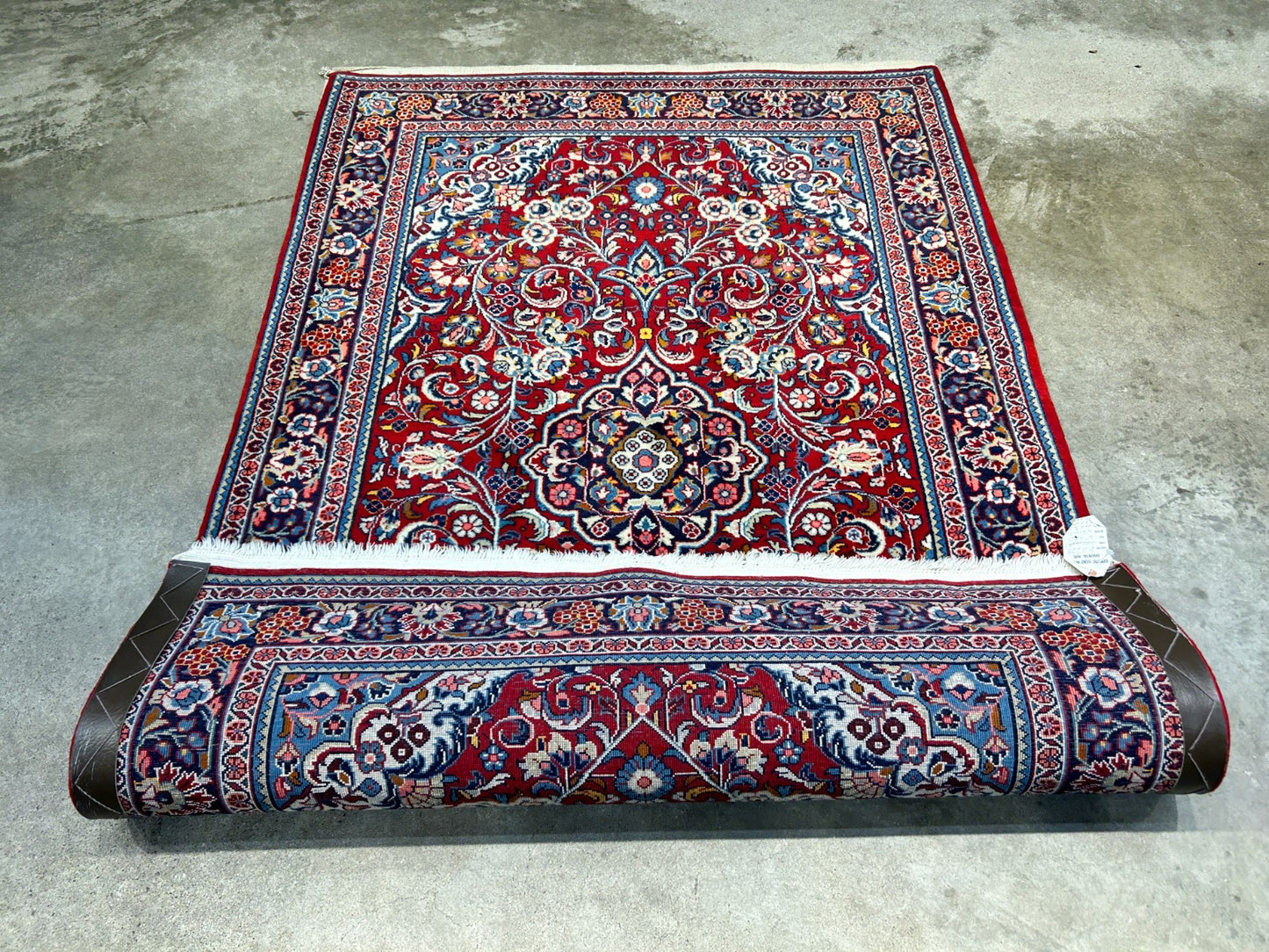 3'5"x5'2" Hand-Knotted 100% Wool Pile Sarouke Rug