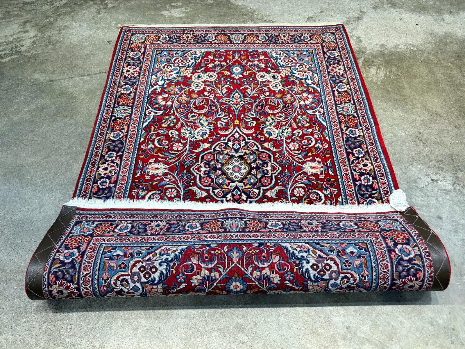 3'5"x5'2" Hand-Knotted 100% Wool Pile Sarouke Rug