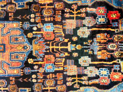 4'8" x 10'0" Hand-Knotted 100% Wool Pile Nahavande Area Rug - Carpet