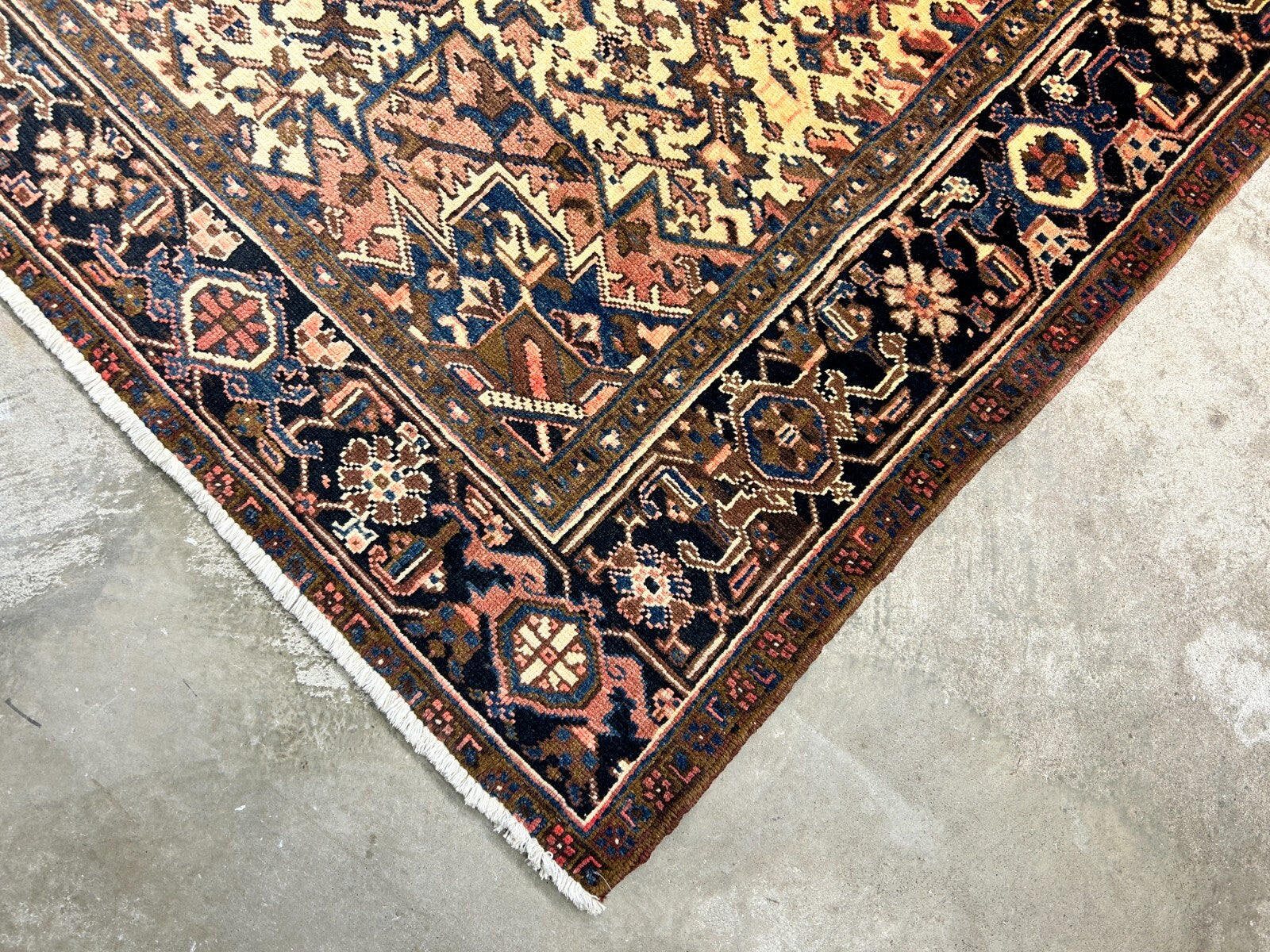 7'8"x8'10" Hand-Knotted 100% Wool Herize Carpet - Area Rug - Square Shaped