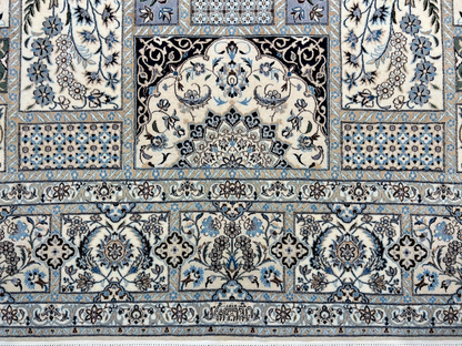 6'9"x10'2" Extra Fine Hand-Knotted Wool & Silk Habibian Naine Rug - Area Carpet