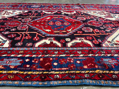 5'2" x 9'2'' Hand-Knotted 100% Lamb Wool Pile Nahavande Area Rug - Carpet