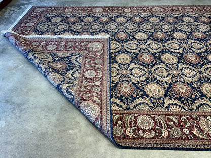 9'x12'2" Hand-Knotted 100% Wool Pile Oriental Rug
