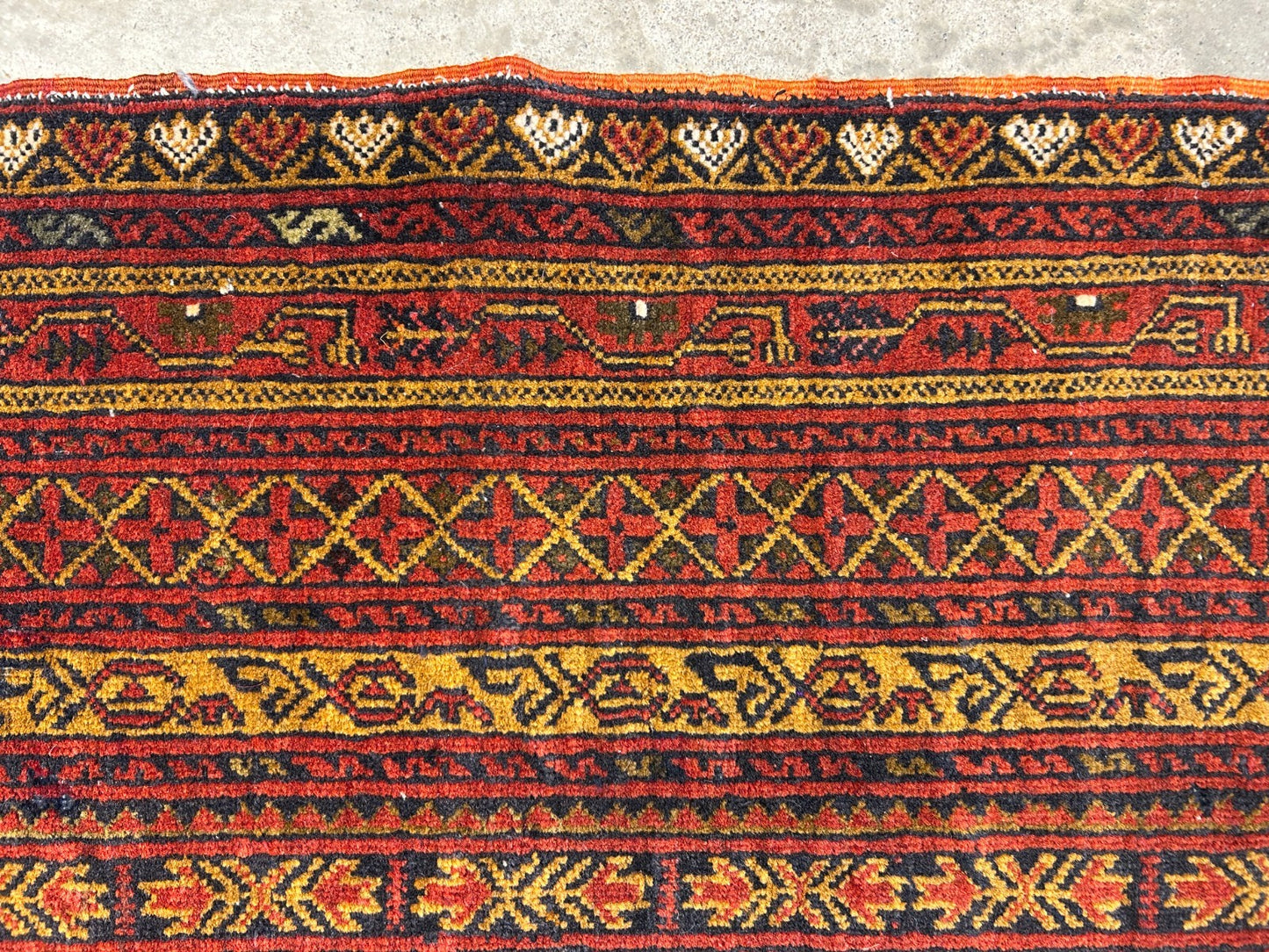 3'10"x6'3" Vintage Hand-Knotted 100% Wool Pile Oriental Area Rug - Carpet