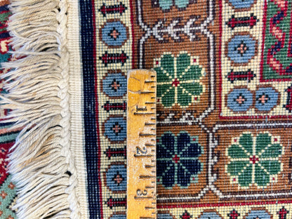 3'5"x5'4" Hand-Knotted 100% Wool Pile Tabrize Rug