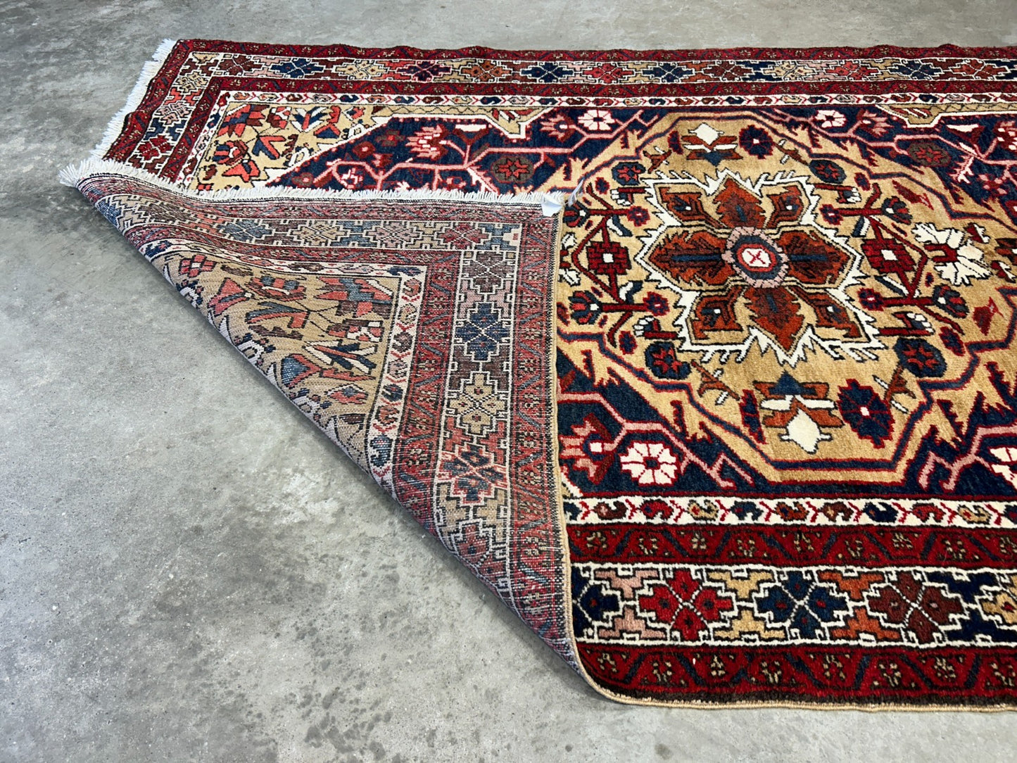 4'6"x7'4" Hand-Knotted 100% Wool Pile Herize Area Rug - Carpet