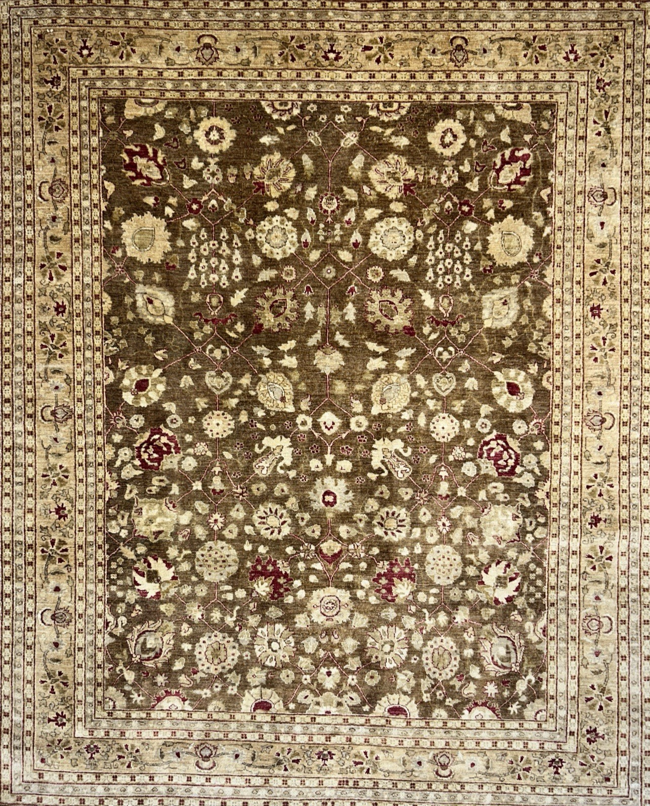 8’1”x9’11” Hand-Knotted 100% Wool Pile Oriental Area Rug - Carpet