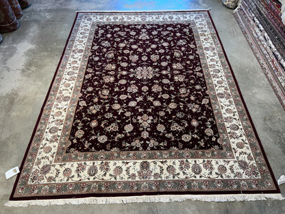 9'x12' Hand-Knotted Wool & Silk Pile SinoPersian Rug