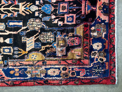 5'4" x 10'7" Hand-Knotted 100% Wool Pile Nahavande Area Rug - Carpet