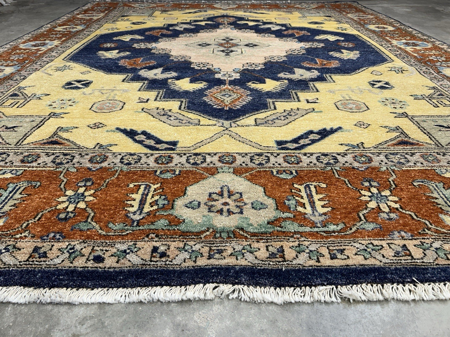 8’x10’1” Hand-Knotted 100% Wool Pile Indoserapi Area Rug - Carpet