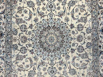 5'7"x9' Extra Fine Hand-Knotted Wool & Silk Naine Rug
