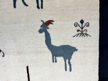 6'6"x9'1" Hand-Knotted 100% Wool Pile Gabeh Carpet - Area Rug