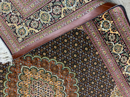 5'x6'8" Fine Hand-Knotted Wool & Silk Blend Tabrize Mahi Carpet - Area Rug