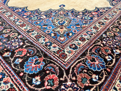 6'11"x10'3" Antique Hand-Knotted Wool Oriental Mood Rug - Area Carpet