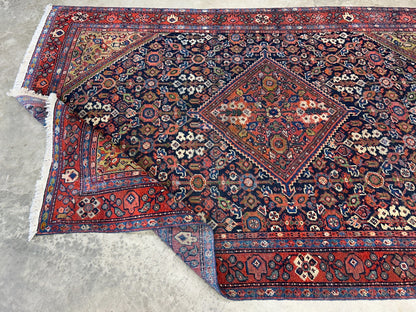 4'4"x6'6" Antique Hand-Knotted 100% Wool Pile Sennehe Area Rug - Carpet