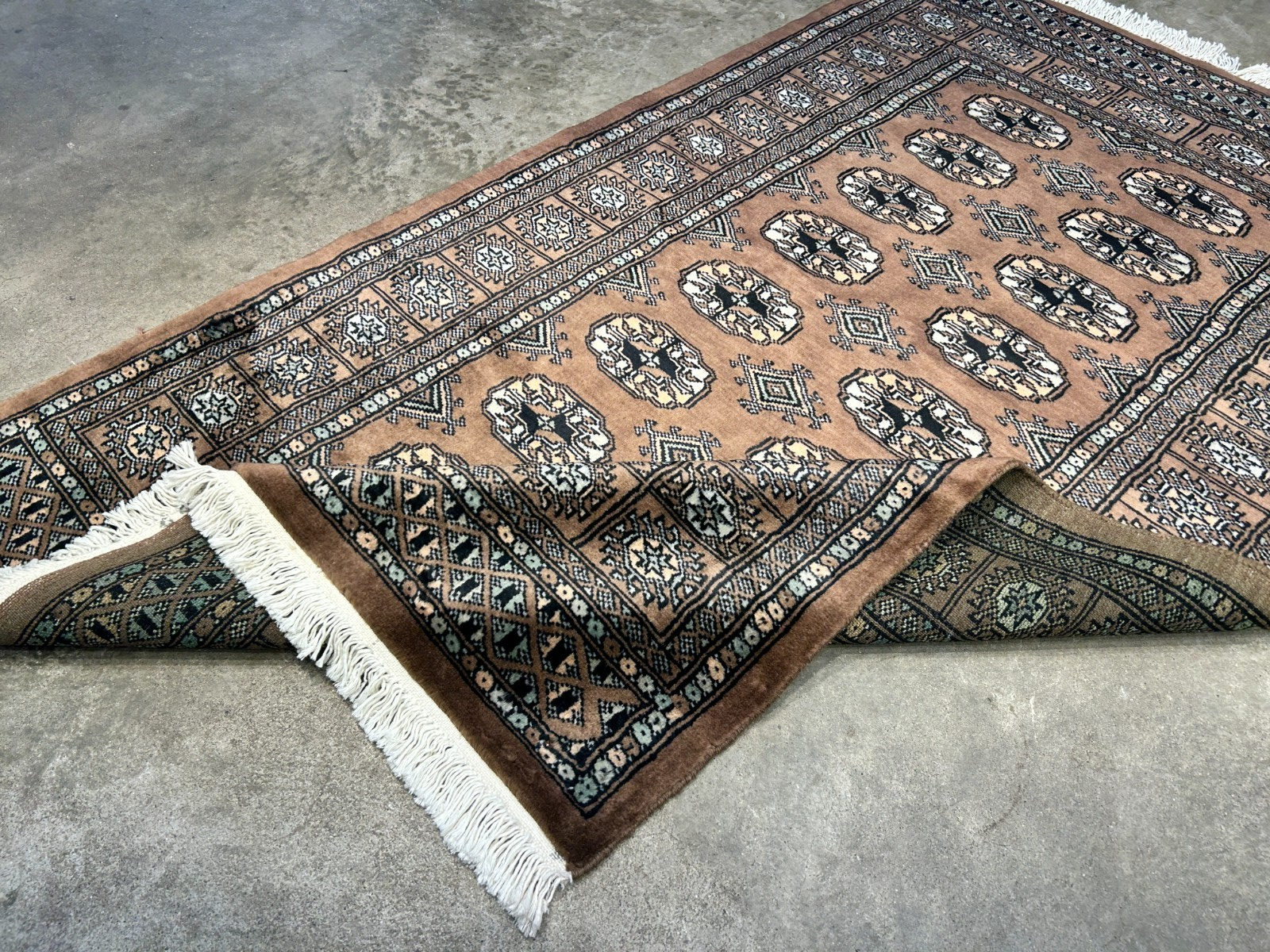 3'1"x5' Hand-Knotted 100% Wool Pile Bokhara Rug