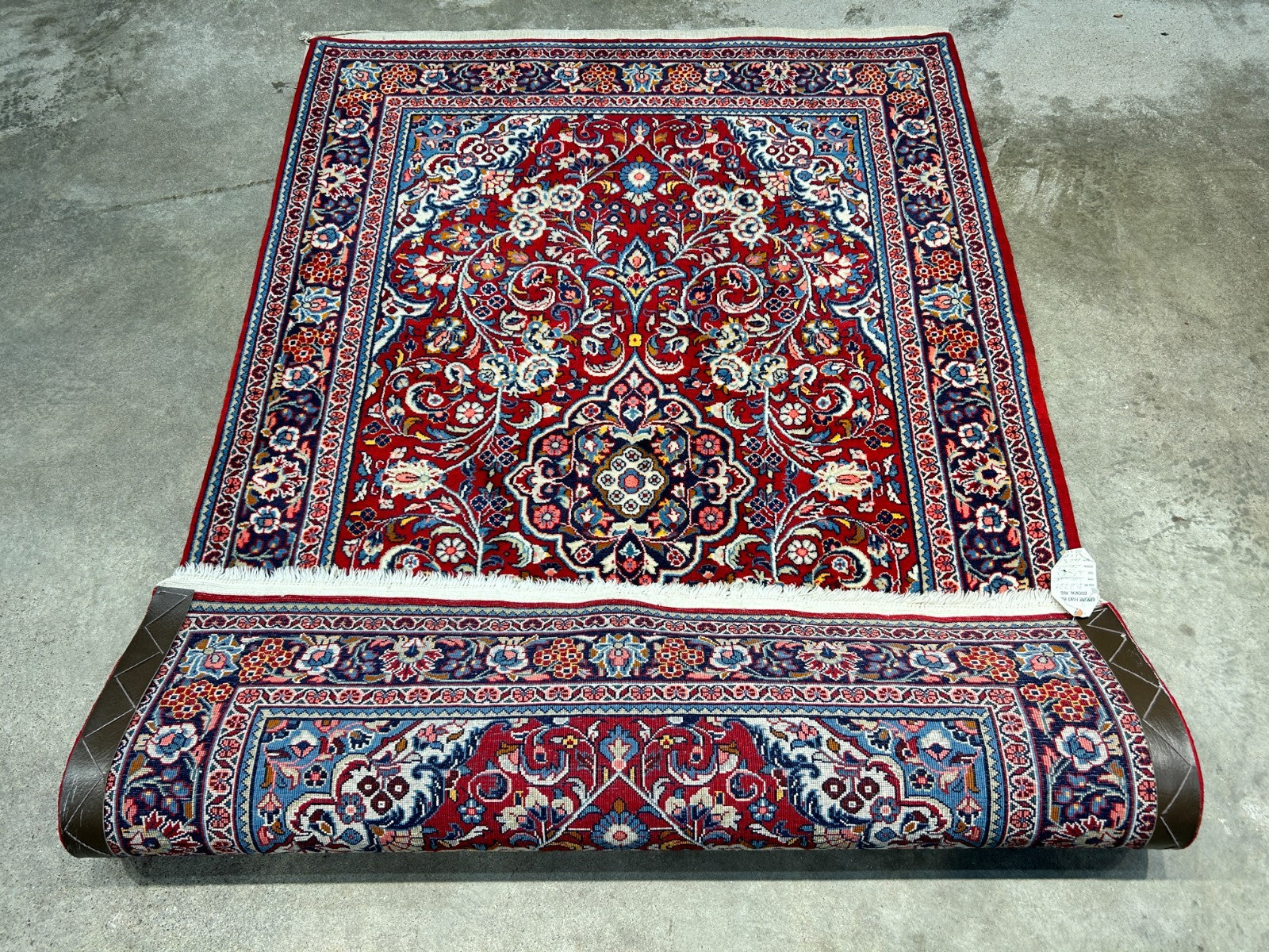 3'5"x5'2" Hand-Knotted 100% Wool Pile Sarouke Rug
