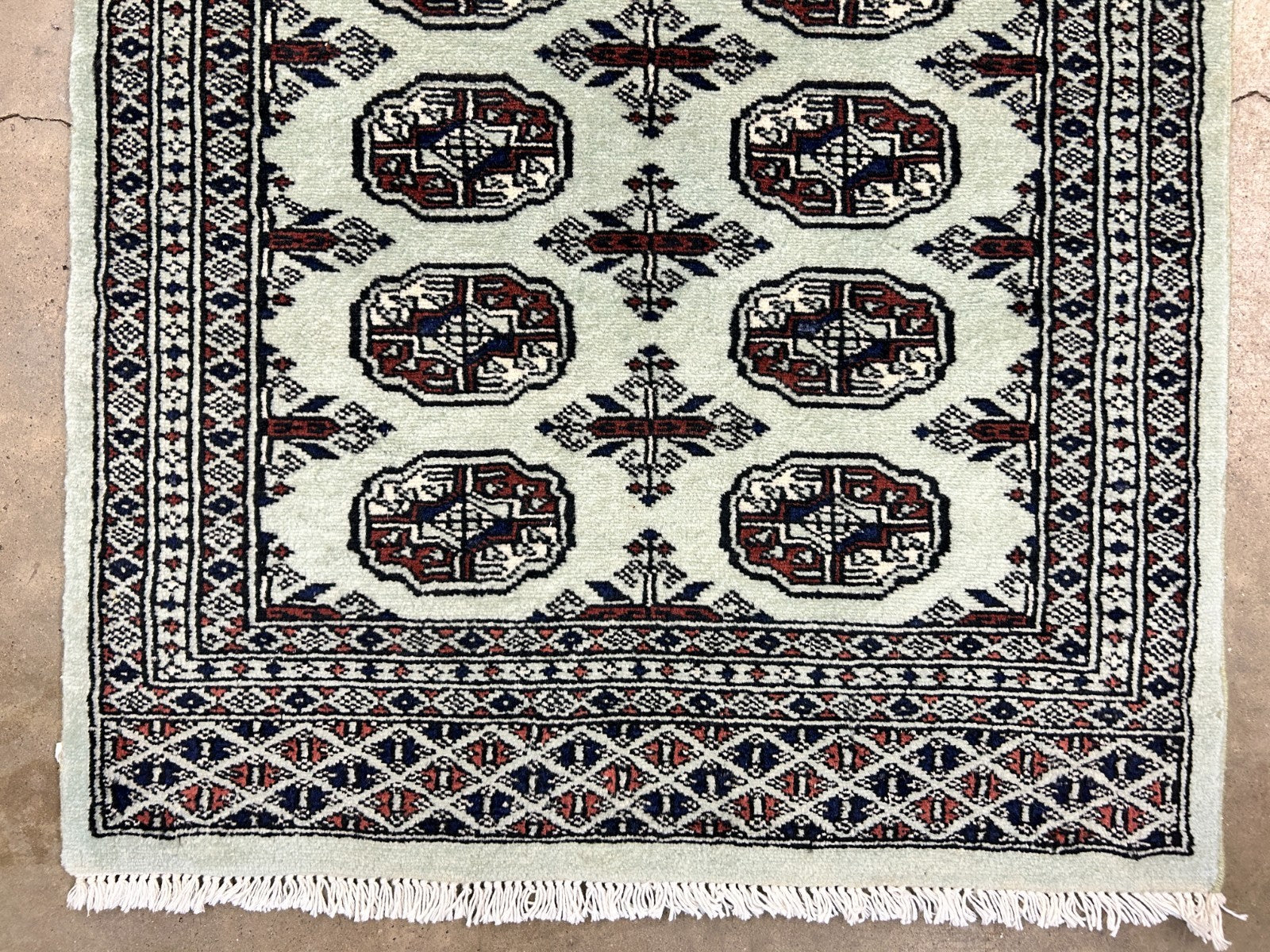 2'7"x4'2" Hand-Knotted 100% Wool Pile Bokhara Rug