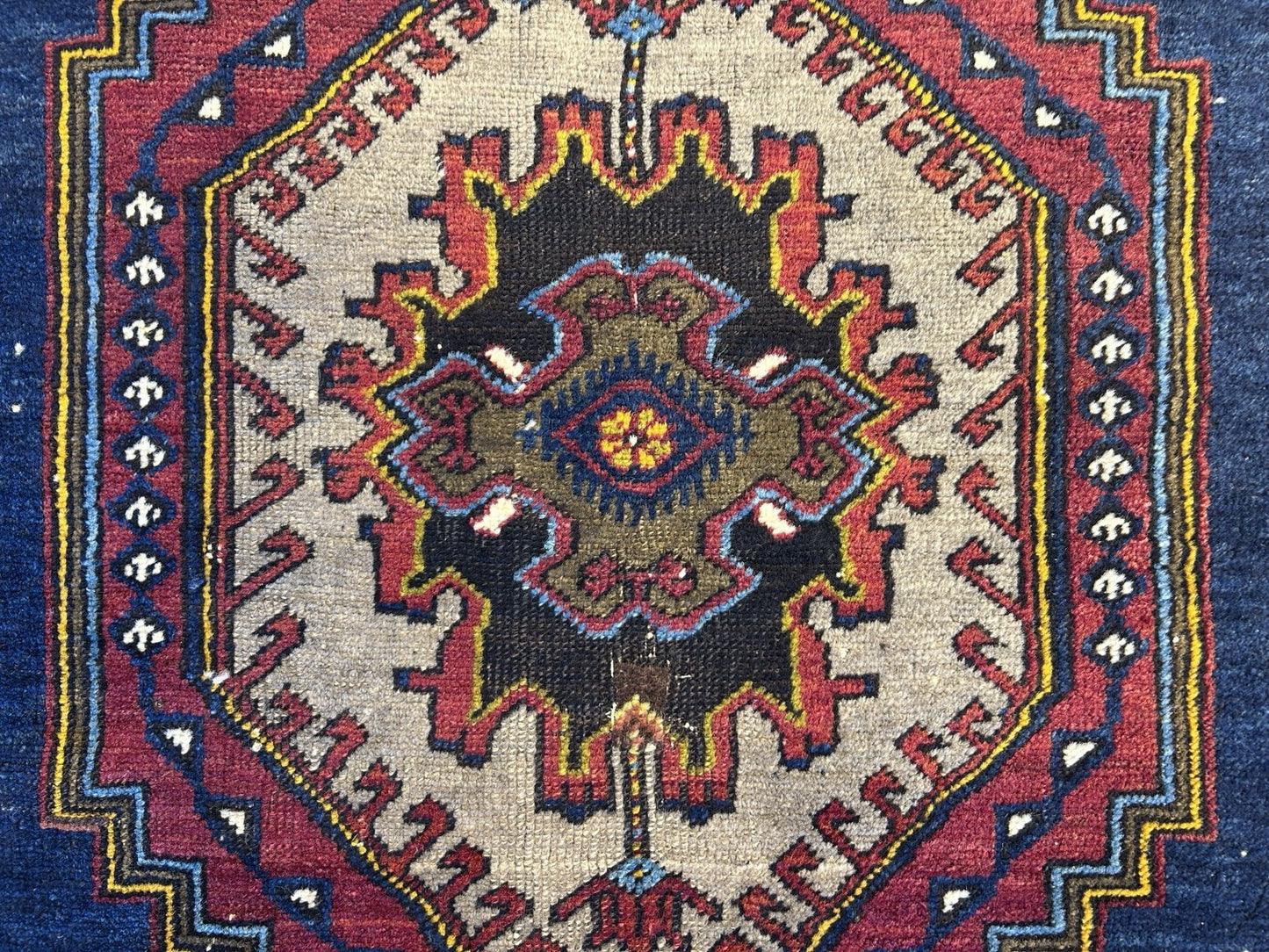 4'2"x8'1" Antique Hand-Knotted 100% Wool Pile Kazak Caucasian Area Rug - Carpet