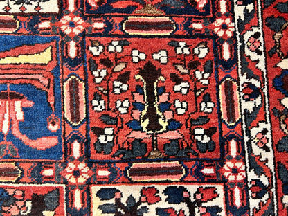 7'0"x9'9" Hand-Knotted 100% Lamb Wool Bakhtiarie Carpet - Area Rug