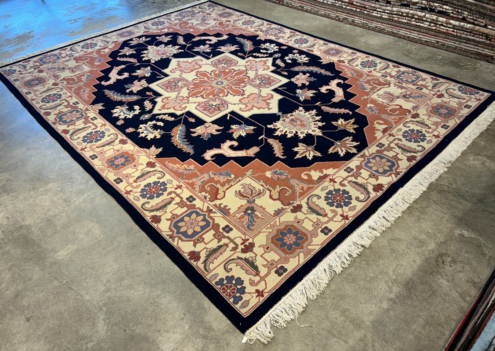 8'10"x11'11" Hand-Knotted 100% Wool Pile IndoHeriz Rug