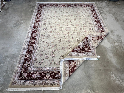 9'x12' Hand-Knotted Wool & Silk Pile Sinopersian Carpet - Area Rug