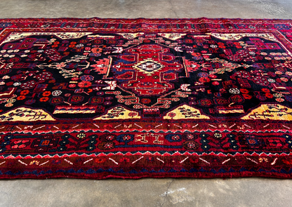5'6" x 9'1'' Hand-Knotted 100% Lamb Wool Pile Nahavande Area Rug - Carpet