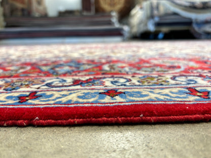 6'9"x10'1" Extra-Fine Hand-Knotted Wool & Silk Blend Isfahane Carpet - Area Rug