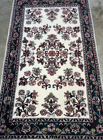 3'x5'1" Hand-Knotted 100% Wool Pile All-Over Kashane Design Area Rug